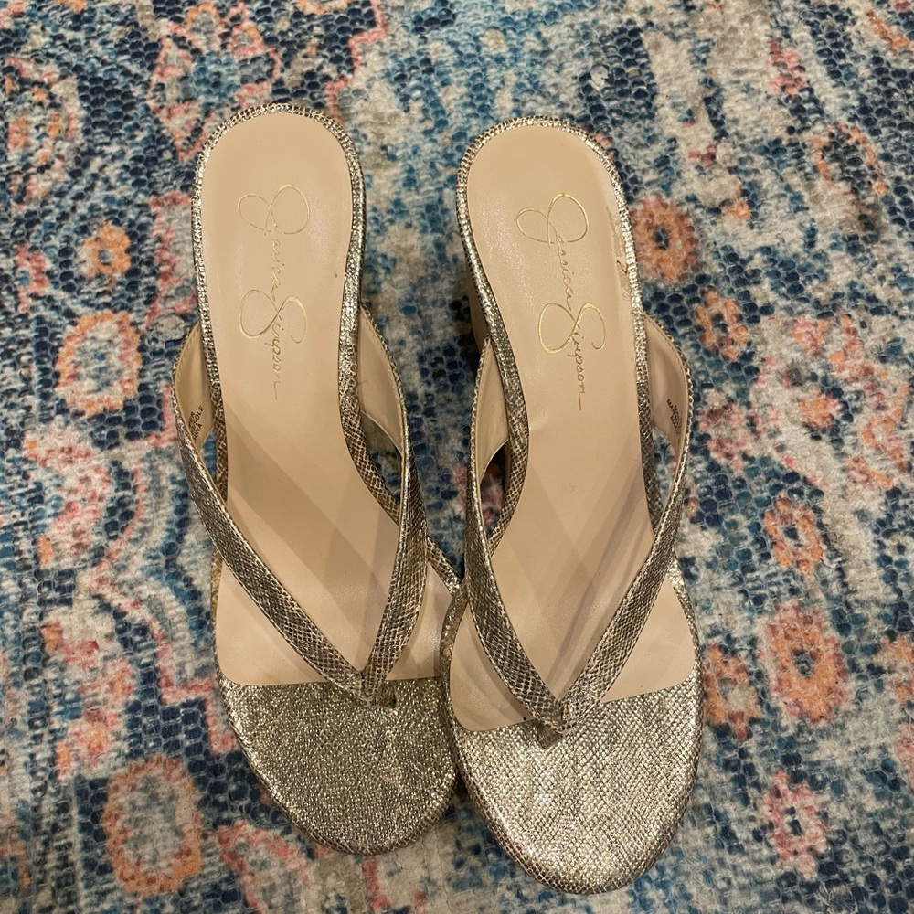 Size 9 Jessica Simpson Flip Flip Wedges